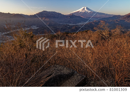 從高川山看富士山的早晨 81001309