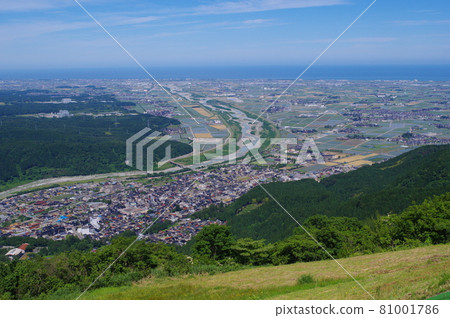 從石獅高原白山手取川地質公園眺望假名平原 81001786