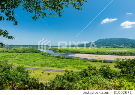 View of the Kitakami River from Hiraizumi Takadachi August 81002671
