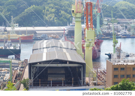 View of the shipyard in Imabari, Shikoku View of the shipyard in Imabari, Shikoku 81002770