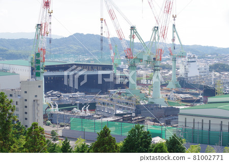 View of the shipyard in Imabari, Shikoku View of the shipyard in Imabari, Shikoku 81002771