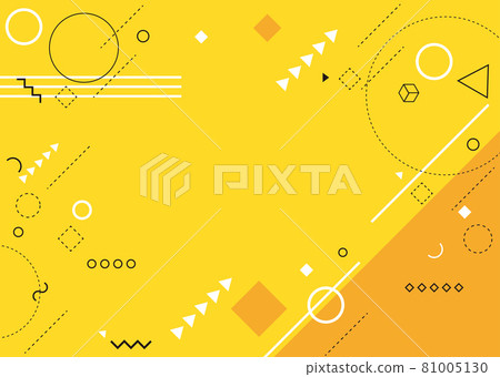 Background design with a lively and fun atmosphere with geometric patterns flying around 81005130