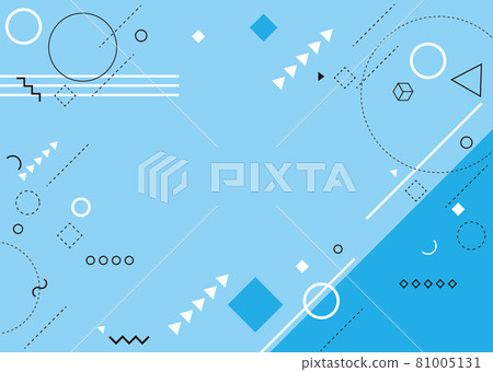 Background design with a lively and fun atmosphere with geometric patterns flying around 81005131