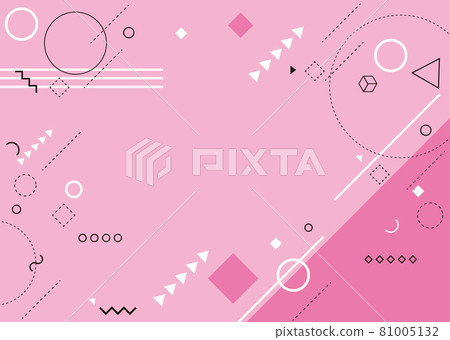 Background design with a lively and fun atmosphere with geometric patterns flying around 81005132