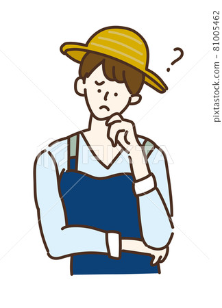 Farmer, agricultural girl, housewife, pose variation 81005462
