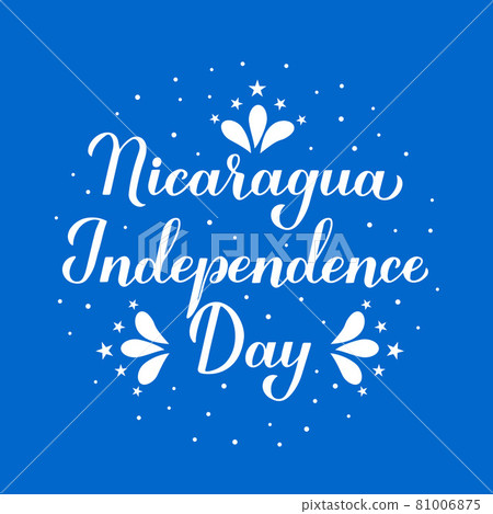 Nicaragua Independence Day calligraphy hand lettering. National holiday celebrated on September 15. Vector template for typography poster, banner, greeting card, flyer Nicaragua Independence Day calligraphy hand lettering. National holiday celebrated on September 15. Vector template for typography poster, banner, greeting card, flyer 81006875