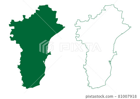 Thoothukudi district (Tamil Nadu State, Republic of India) map vector illustration, scribble sketch Thoothukudi map Thoothukudi district (Tamil Nadu State, Republic of India) map vector illustration, scribble sketch Thoothukudi map 81007918