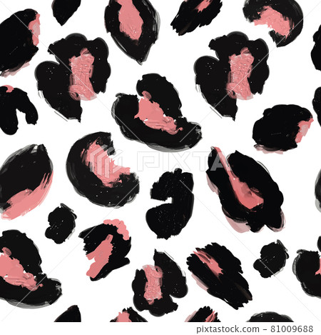 Leopard print pattern. Repeating seamless vector animal background Leopard print pattern. Repeating seamless vector animal background 81009688