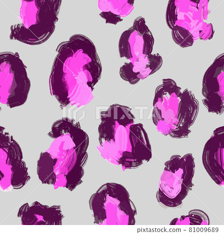 Leopard print pattern. Repeating seamless vector animal background 81009689