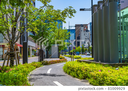 Cityscape of Tokyo Scenery around Toranomon Hills 81009929