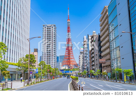 赤羽橋周邊的東京風景 81010613