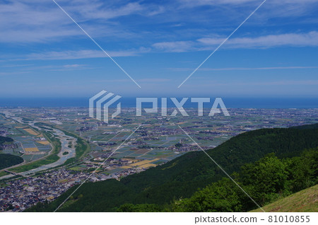 從石獅高原白山手取川地質公園眺望假名平原 81010855