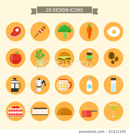 Food Icon Set Food Icon Set 81012195