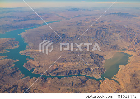 Aerial view of the Lake Mead National Recreation Area 81013472