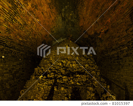 Ruins of Kamenoze tunnel that collapsed due to landslide Ruins of Kamenoze tunnel that collapsed due to landslide 81015397