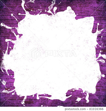 紫色磚紋理和白色油漆框架 81016366