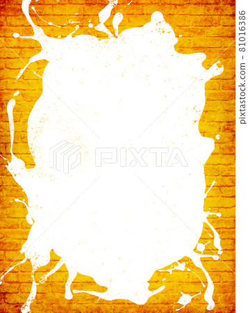 Orange brick texture and white paint frame Orange brick texture and white paint frame 81016386