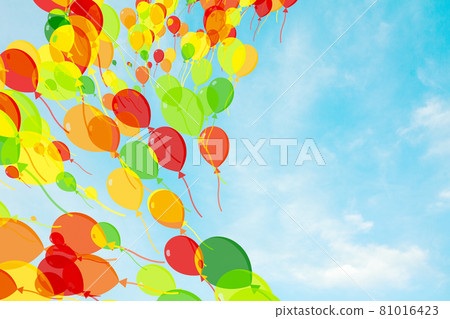 The sky where many balloons fly. 81016423