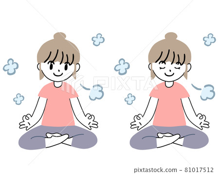 A woman practicing yoga while paying attention to her health and beauty A woman practicing yoga while paying attention to her health and beauty 81017512