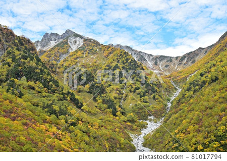 Mountain trail to Yokoo Honya and Minamidake Karasawa in autumn colors 81017794