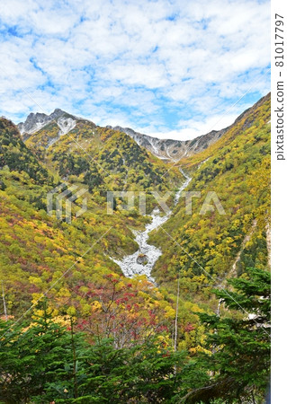 秋色中前往橫尾本屋和南嶽唐澤的山路 81017797