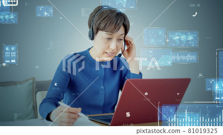 Video conference telework Video conference telework 81019325