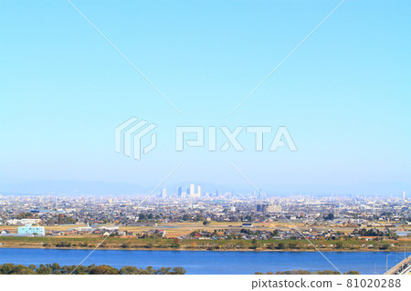 名古屋市名古屋站前的摩天大樓縣風光 81020288