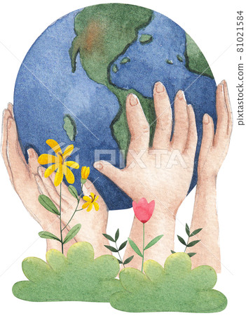 World Environment day watercolor 81021584