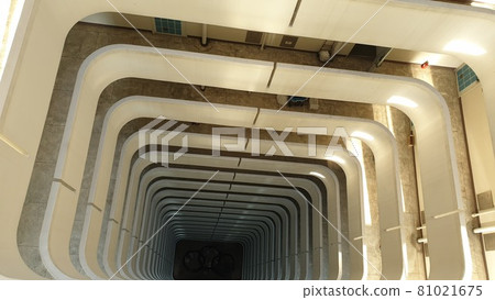 The interior of a strange building 81021675