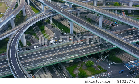 Highway aerial view junction 81022772