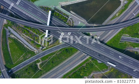 Highway aerial view junction 81022773