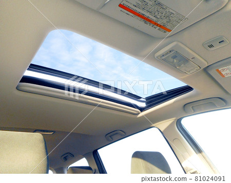 Sunroof seen from inside the car 81024091