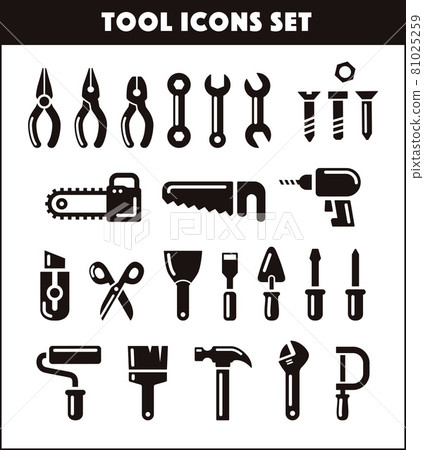 Tool / tool icon illustration set 81025259