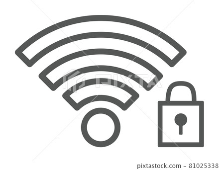 wifi安全圖像插畫框架線圖 81025338