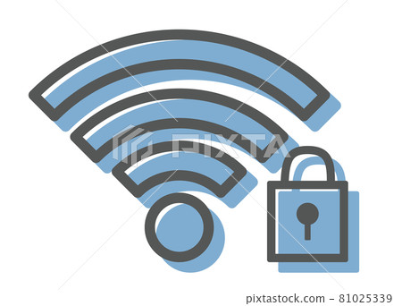 wifi安全圖像插畫框架線圖 wifi安全圖像插畫框架線圖 81025339