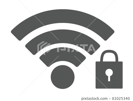 wifi安全圖像插畫框架線圖 81025340