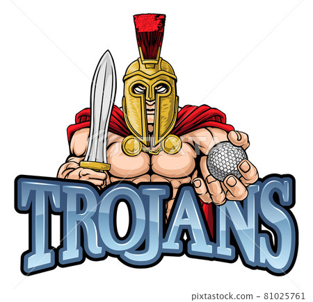 Trojan Spartan Golf Sports Mascot 81025761