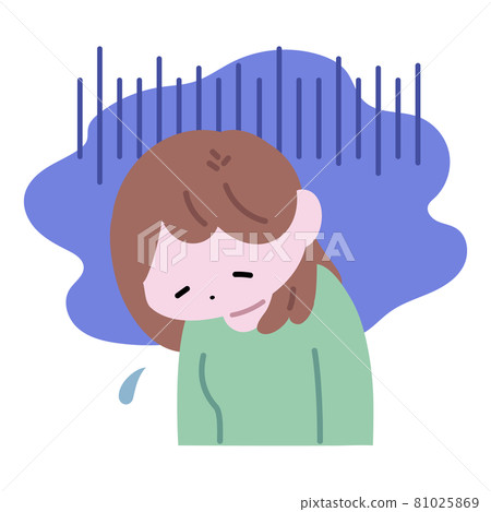 Depressed woman who drops shoulders Depressed woman who drops shoulders 81025869