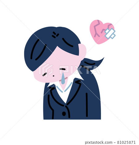 穿西裝的女人受傷流淚 穿西裝的女人受傷流淚 81025871