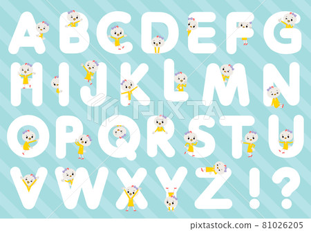 A set of bird girls designed to match the alphabet A set of bird girls designed to match the alphabet 81026205