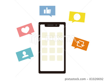 智能手機SNS反應圖 智能手機SNS反應圖 81026692