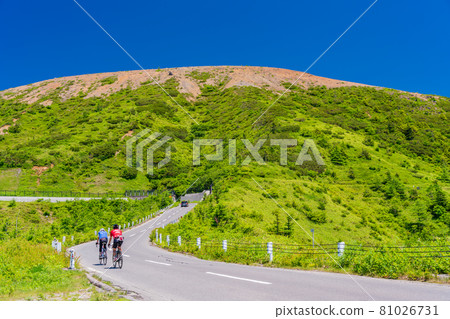 (Gunma Prefecture) Shiga Kusatsu Road, near Yamada Pass and Mt. Shirane Road bike ride 81026731