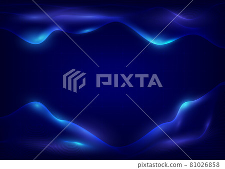 Abstract futuristic landscape with particles dots and mesh background. Computer technology data digital. Glowing wave. Flare retro design. Futuristic digital sci-fi Abstract futuristic landscape with particles dots and mesh background. Computer technology data digital. Glowing wave. Flare retro design. Futuristic digital sci-fi 81026858