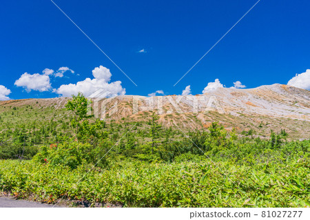 (Gunma Prefecture) Mt. Shirane seen from Shiga Kusatsu Road (refreshing highway) 81027277