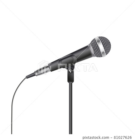 Microphone isolated on white background 81027626