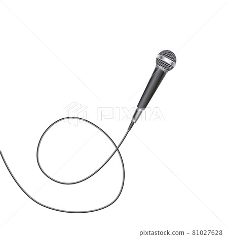 Microphone isolated on white background. 81027628