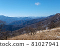 從奧多摩山脊看初冬的南阿爾卑斯山峰 81027941