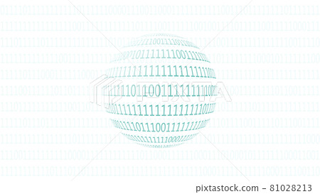 Innumerable rows of numbers 0 and 1 Spherical and background Innumerable rows of numbers 0 and 1 Spherical and background 81028213