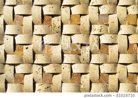 Cutting beige marble wall rectangular, seamless lined up 81028710