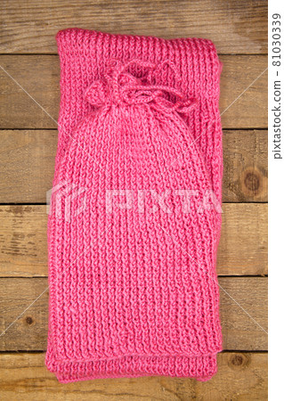 Handmade wool knitted winter hat and scarf 81030339